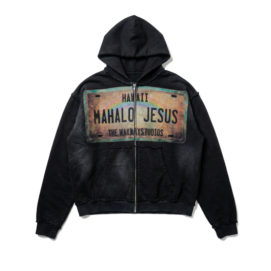 Mahalo Jesus Zip-Up